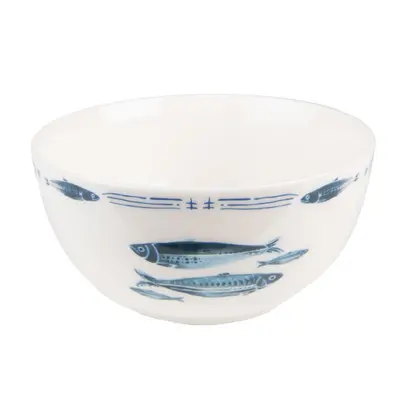 Porcelánová miska na polévku s rybkami Fish Blue – 500 ml