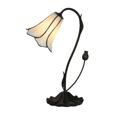 Stolná vitrážované lampa Tiffany Cloches – 17x43 cm