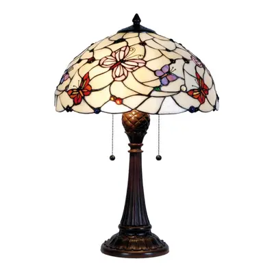 Stolní lampa Tiffany Butterfly Garden – 41x60 cm