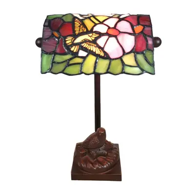 Stolní lampa Tiffany Oiseau – 15x15x33 cm