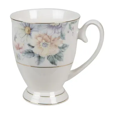 Porcelánový hrneček s květinami Flowers – 300 ml