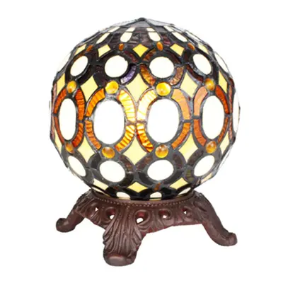 Stolní lampa Tiffany ve tvaru koule Reine – 20x25 cm