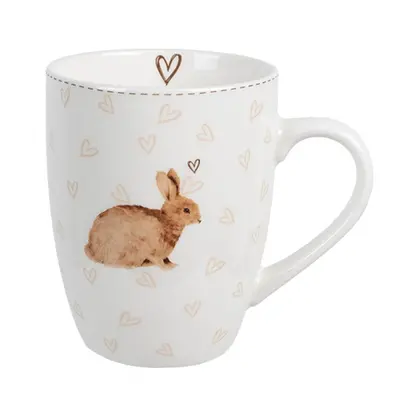 Porcelánový hrnek se vzorem králíčka se srdíčky Bunnies in Love – 350 ml