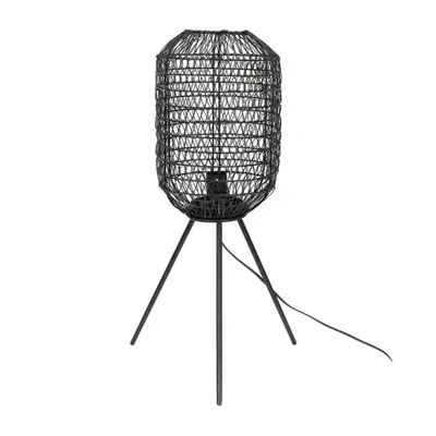 Černá antik drátěná stolní lampa Nerve – 21x63 cm