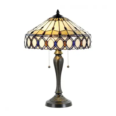 Stolní lampa Tiffany Carrousel – 40x58 cm