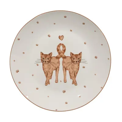 Porcelánový snídaňový talíř s kočičkami Kitty Cats – 20 cm