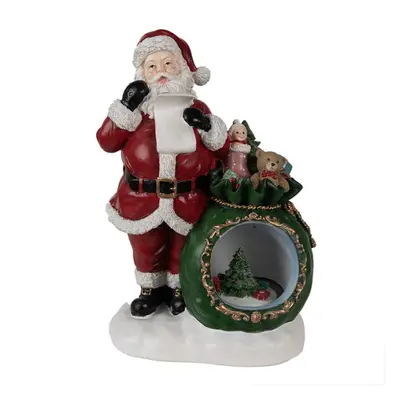 Hrací skříňka Santa Claus a pytel na dárky s vánočním stromečkem – 26x16x36 cm