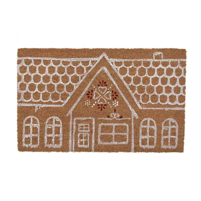 Kokosová rohožka s motivem perníkových domečků Gingerbread Bliss – 75x45 cm