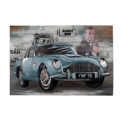 3D kovový nástěnný obraz James Bond – 120x80 cm