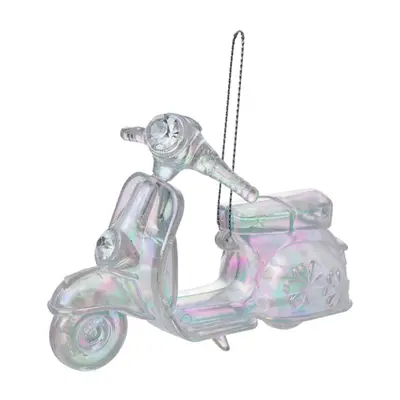 Holografická vánoční ozdoba motorka Vespa – 12 cm