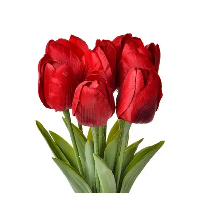 Umělé květiny červené tulipány – 32 cm