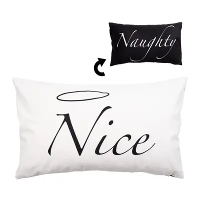 Povlak na polštář s nápisy Naughty a Nice z Beautiful Christmas – 30x50 cm