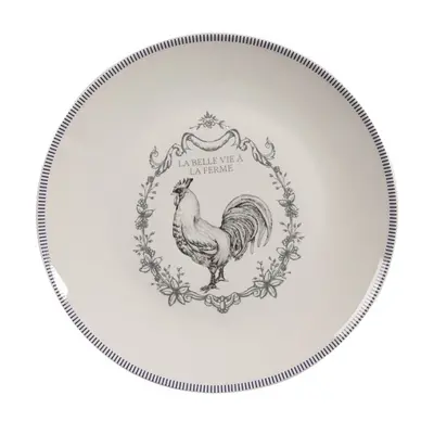 Porcelánový snídaňový talíř s motivem kohouta Devine French Rooster – 20 cm