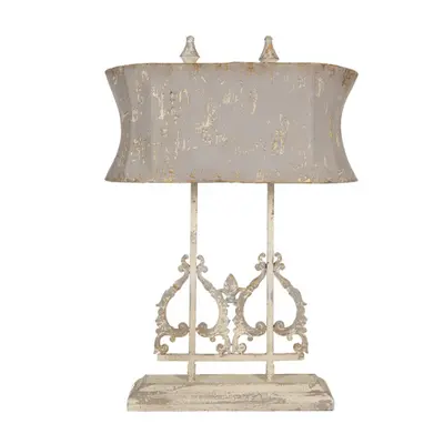 Kovová vintage stolní lampa s patinou Florence – 50x25x74 cm