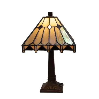 Stolní lampa Tiffany ve stylu art deco Nicole – 23x23x38 cm