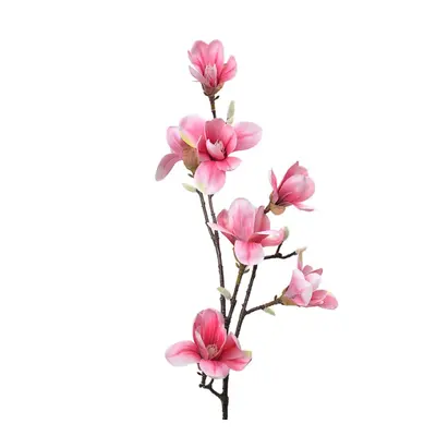 Umělá květina růžová magnolie – 97 cm