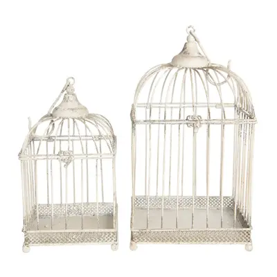 6Y3974 Birdcage for Inside Sada 2 ks Bílá 24*24*40 /18*18*32 cm – 24x24x40 / 18x18x32 cm