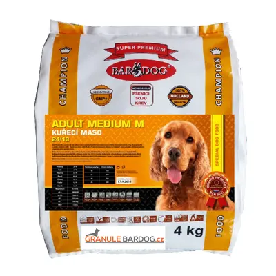 Bardog Super prémiové granule Adult Medium M 24/13 4 kg