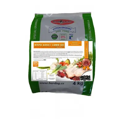 Bardog Lisované granule za studena Lisované granule za studena Hypo Adult Lamb 60 4 kg