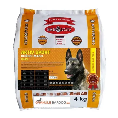 Bardog Super prémiové granule Aktiv sport 32/22 4 kg