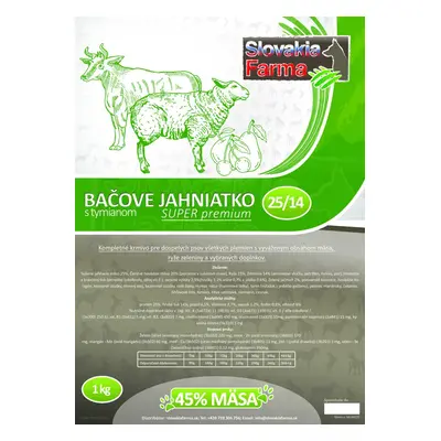 Granule Slovakia Farma - Bačove jahniatko 25/14 - 1kg