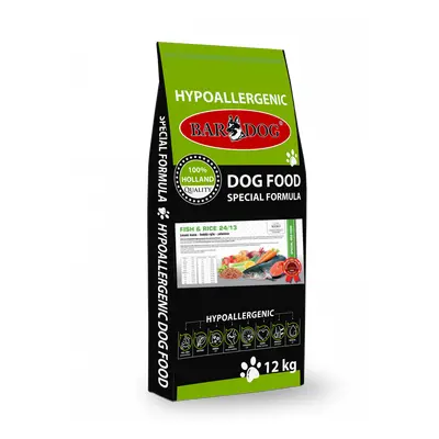 Bardog Hypoalergenní granule Fish rice 24/13 12 kg