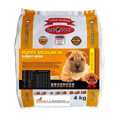 Bardog Super prémiové granule Puppy Medium M 30/20 4 kg