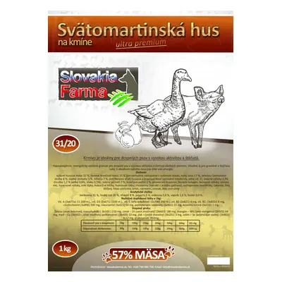 Hypoalergenní Granule Slovakia Farma - Svätomartinská hus 31/20 - 1 kg