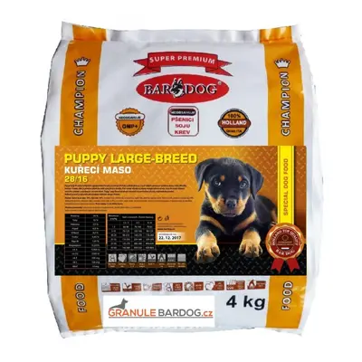 Bardog Super premiové granule Puppy Large Breed 28/16