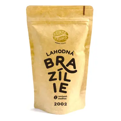 Káva Zlaté Zrnko - Brazílie - "LAHODNÁ" 200 g MLETÁ: Mletí na domácí espresso kávovar a zalévání