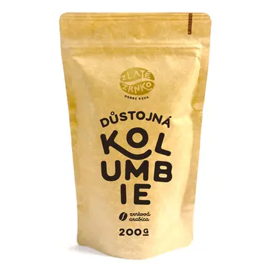 Káva Zlaté Zrnko - Kolumbie - "JEMNĚ OVOCNÁ" 200 g ZRNKOVÁ