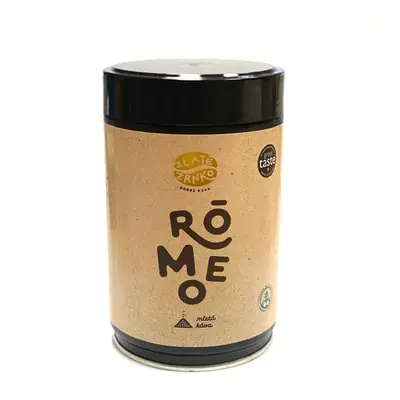 Káva Zlaté Zrnko - Romeo (Směs 85% arabika a 15% robusta) - "UNIVERZÁLNÍ" - mletá v dóze 250g