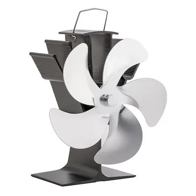 Ventilátor na kamna FLAMINGO pětilopatkový, stříbrný