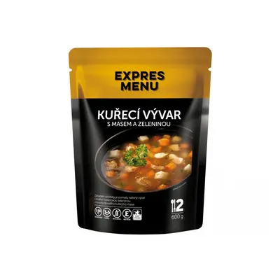 Expres Menu kuřecí vývar s masem a zeleninou 2 porce 600g