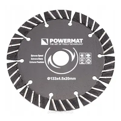 POWERMAT PM-TDB-133x4,5x20 Diamantový kotouč pro drážkovací frézy 133x20mm