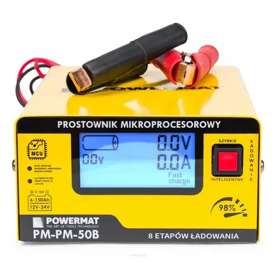 POWERMAT Mikroprocesorová nabíječka baterií 12/24V PM-PM-50B