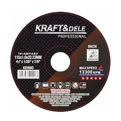 Kraft&Dele KD1990 brusný kotouč na nerezovou ocel 115x1,0x22,23mm