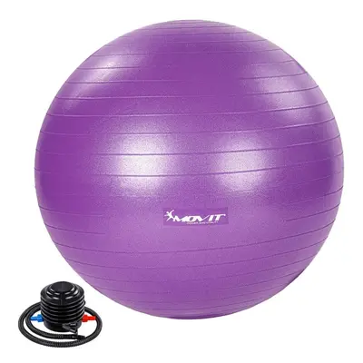 75551 MOVIT Gymnastický míč s nožní pumpou, 65 cm, fialový