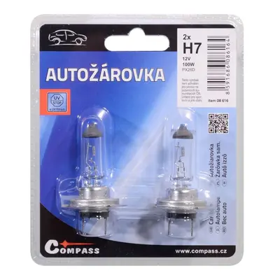 Compass Žárovka 12V H7, 100W PX26d blister - 2ks