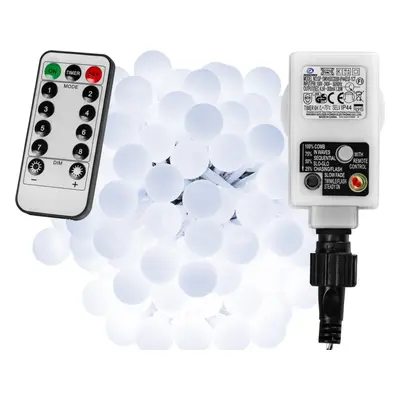 VOLTRONIC® 67301 Párty osvětlení - 5 m, 50 LED diod, studeně bílé + ovladač