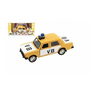 Teddies Policejní auto VB kov/plast 11,5cm na zpětné natažení na baterie se zvukem