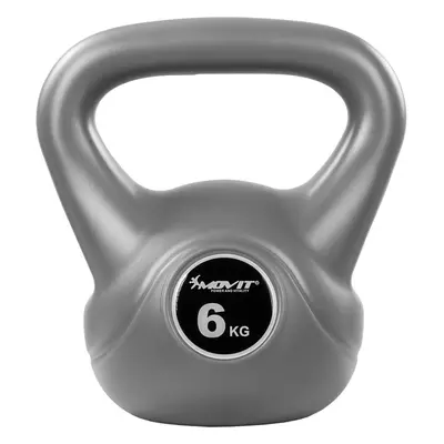 63183 Movit Kettlebell činka, 6 kg, šedá/černá