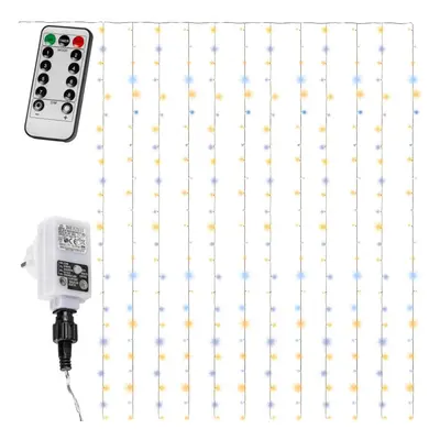 VOLTRONIC 68200 Vánoční světelný závěs - 3x3 m, 300 LED, teple/studeně bílý