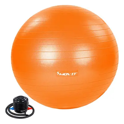 MOVIT Gymnastický míč s nožní pumpou, 85 cm, oranžový