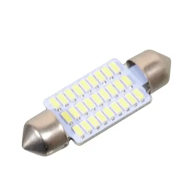 Compass Žárovka 27 SMD LED 12V, suf. SV8.5 38 mm bílá