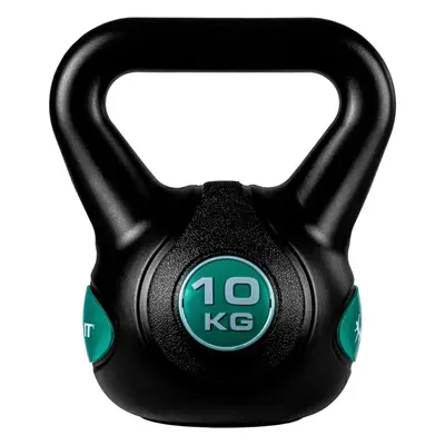 MOVIT 66834 MOVIT Kettlebell činka - 10 kg, černá/petrolejová