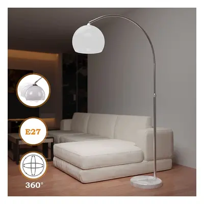 88966 Jago Stojací oblouková lampa bílá, 145 - 220 cm