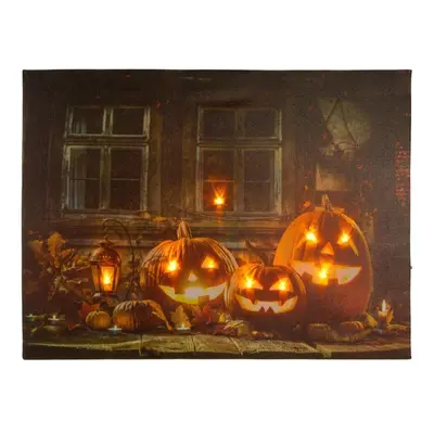 Nexos 86703 Nástěnná malba Halloween, 30 x 40 cm, 9 LED