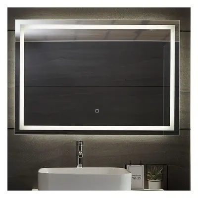 Aquamarin Koupelnové zrcadlo s LED osvětlením, 100 x 70 cm