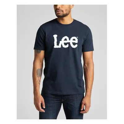 Lee WOBBLY LOGO TEE NAVY DROP